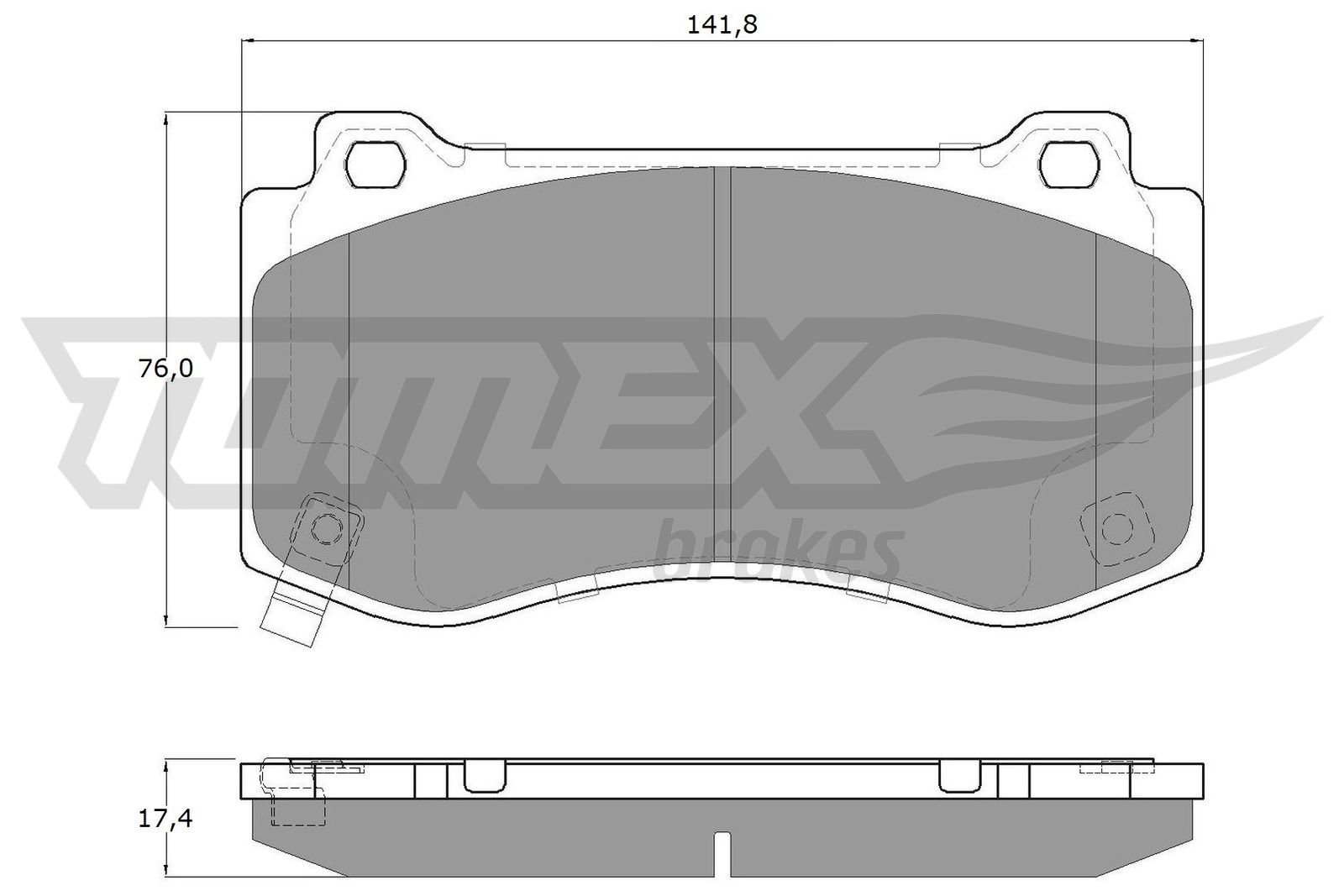 Sada brzdových platničiek kotúčovej brzdy TOMEX Brakes
